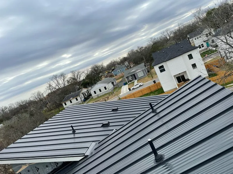 Standing seam metal roof panels with vents for Skylight Repair in Saddle Brook